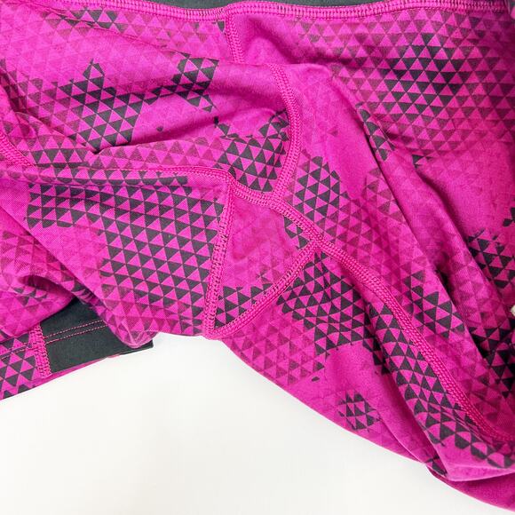 Nike Dri-Fit Geometric Pink & Black Leggings Women's Large - Picture 13 of 16